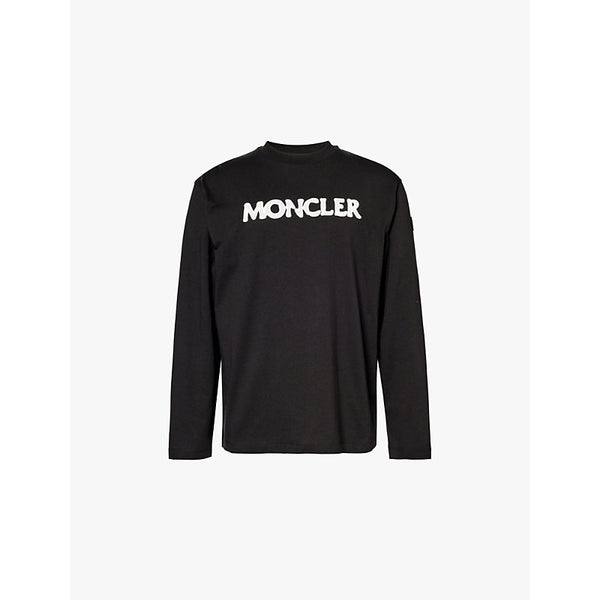 Mens Moncler Brand-print regular-fit cotton-jersey T-shirt