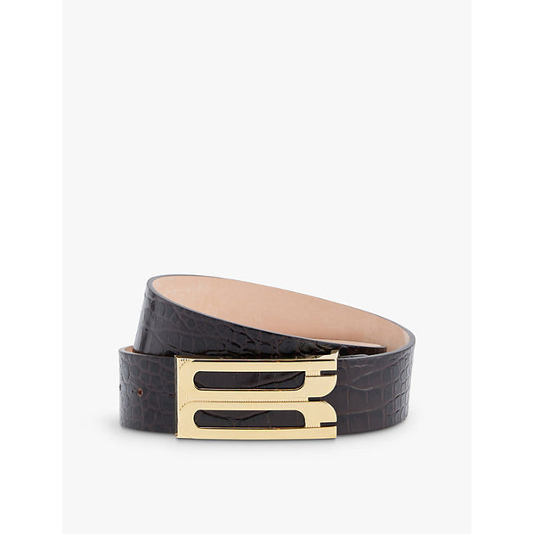  Victoria Beckham Jumbo Frame buckle-embellished leather belt