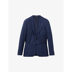  Reiss Single-breasted notch-lapel wool-silk twill woven blazer