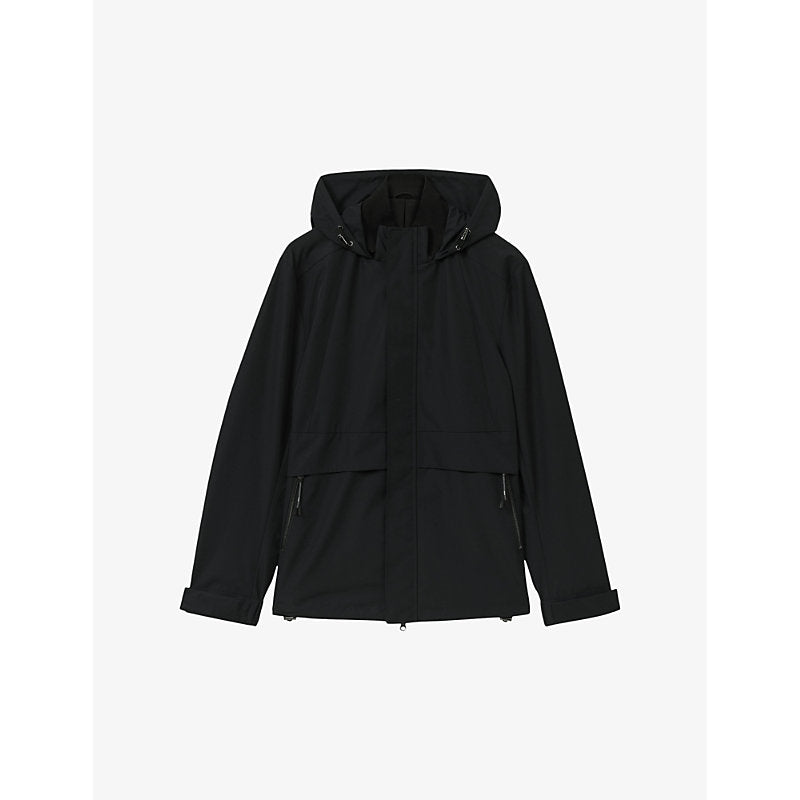  Reiss Earlsfield zip-up relaxed-fit hooded woven jacket