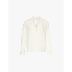  Vince V-neck relaxed-fit silk shirt