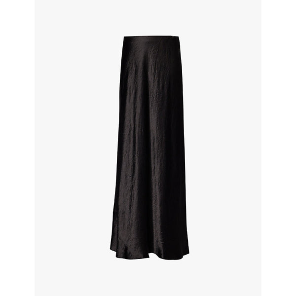 Vince Satin elasticated-waistband regular-fit woven maxi skirt