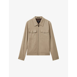  Reiss Pound patch-pocket zip-up stretch-woven jacket