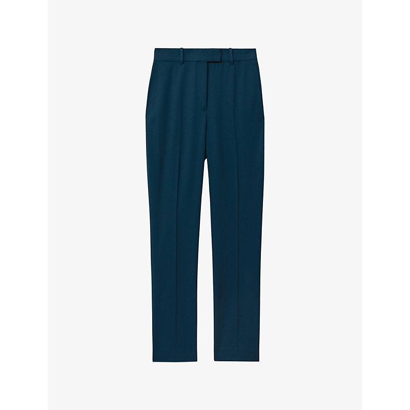  Reiss Jade slim-leg high-rise stretch-wool trousers