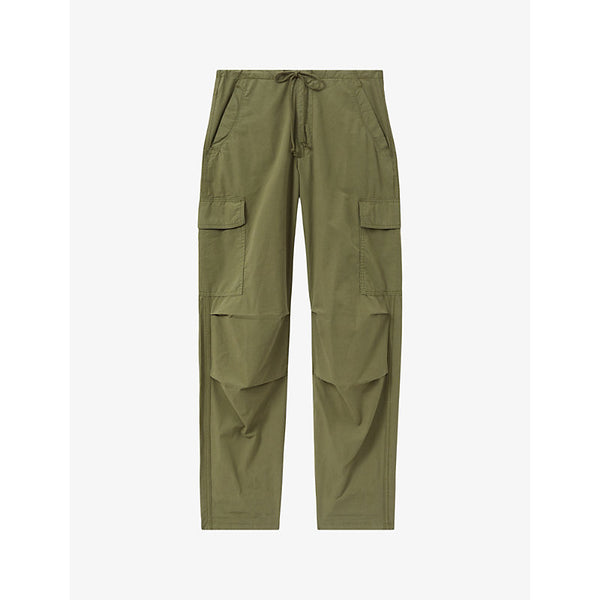 Reiss Alessio tapered-leg mid-rise cotton combat trousers