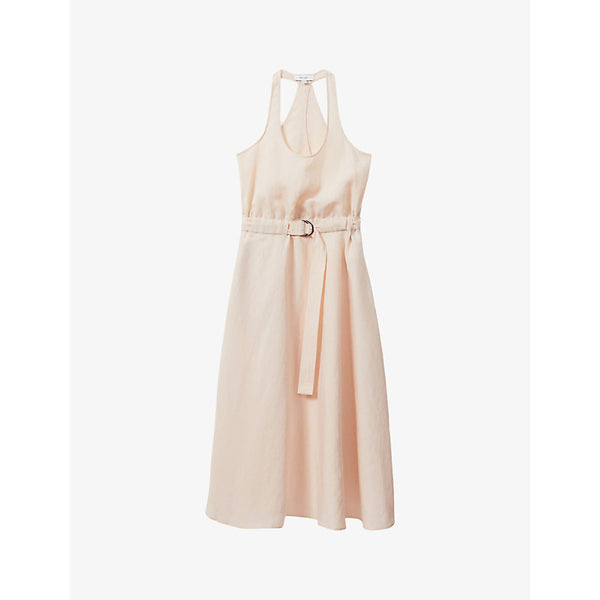 Reiss Tayah ruched-waist sleeveless modal-blend maxi dress