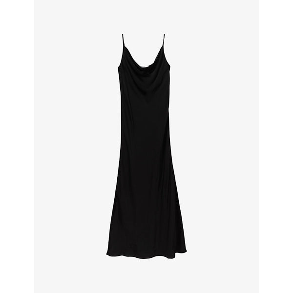 Reiss Isabel cowl-neck satin midi dress