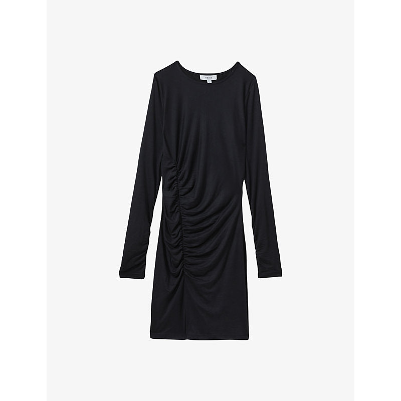  Reiss Allie ruched jersey mini dress