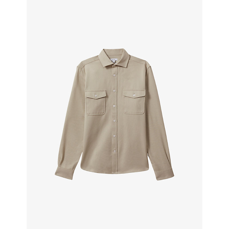  Reiss Arlo patch-pocket regular-fit cotton overshirt