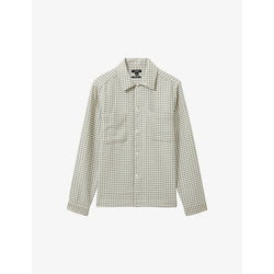  Reiss Naqua regular-fit dogtooth stretch-woven overshirt