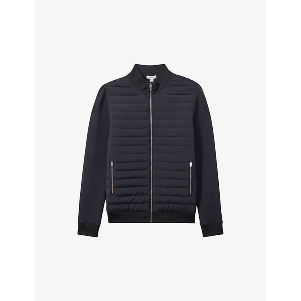 Reiss Freddie hybrid regular-fit quilted cotton jacket