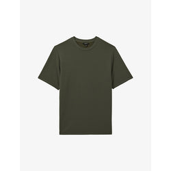 Mens Reiss Wick textured stretch-woven T-shirt