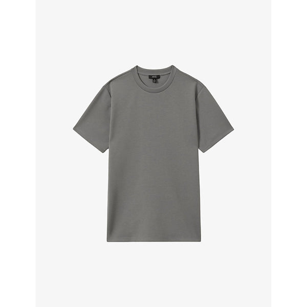  Reiss Bradley double-knit short-sleeve stretch-woven T-shirt