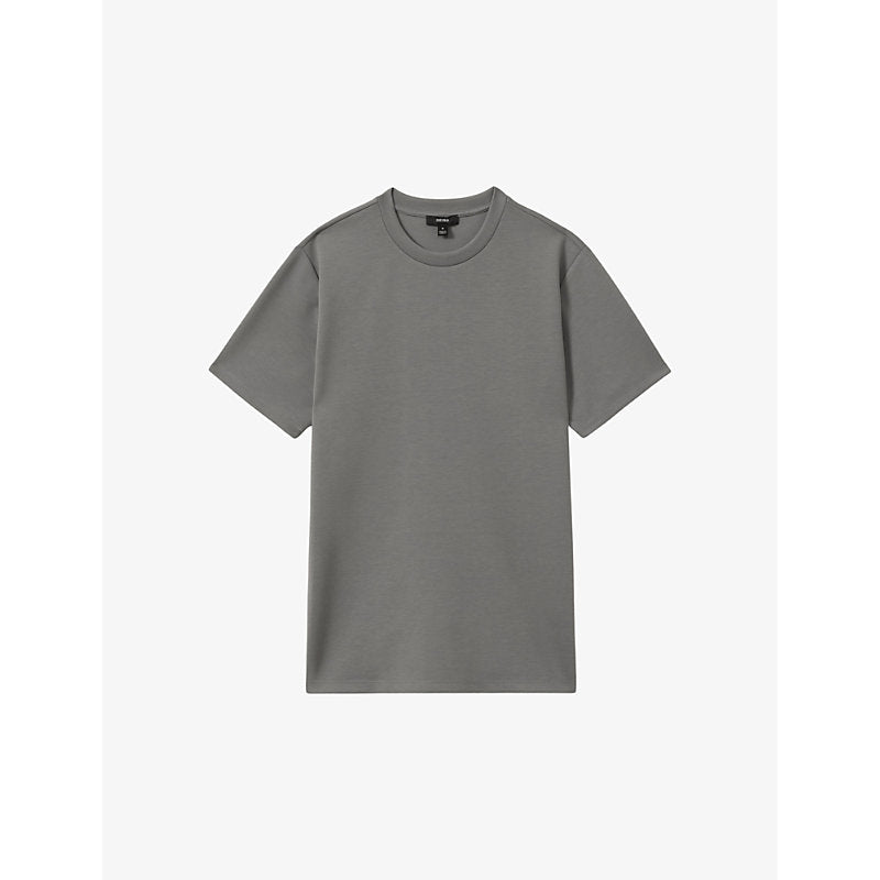  Reiss Bradley double-knit short-sleeve stretch-woven T-shirt