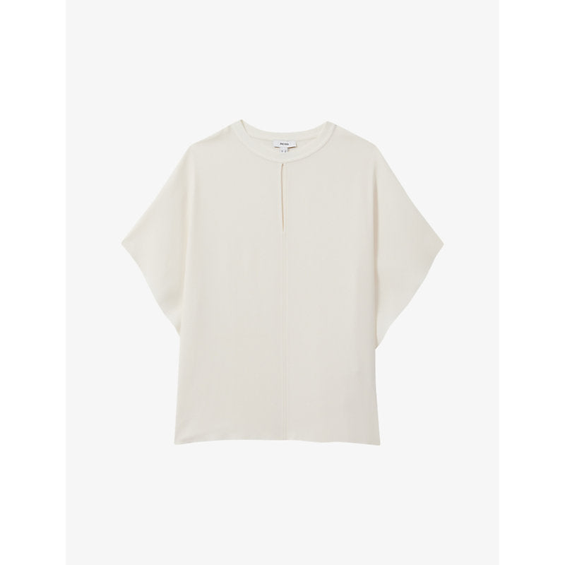  Reiss Tania draped-sleeve woven top