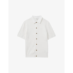  Reiss Bravo textured cotton and modal-blend shirt