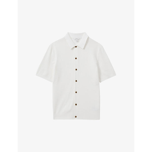  Reiss Bravo textured cotton and modal-blend shirt