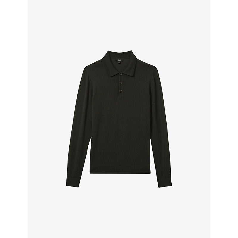  Reiss Trafford button-neck slim-fit wool jumper