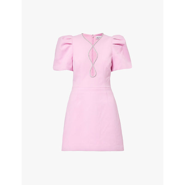 Rebecca Vallance Karina crystal-embellished stretch-woven mini dress | REBECCA VALLANCE