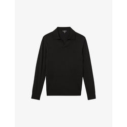  Reiss Milburn open-collar long-sleeve wool jumper