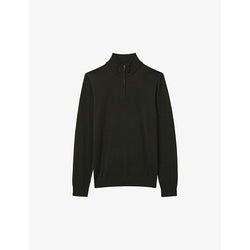  Reiss Blackhall half-zip slim-fit merino-wool jumper