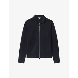  Reiss Rivers regular-fit zip-up knitted cardigan