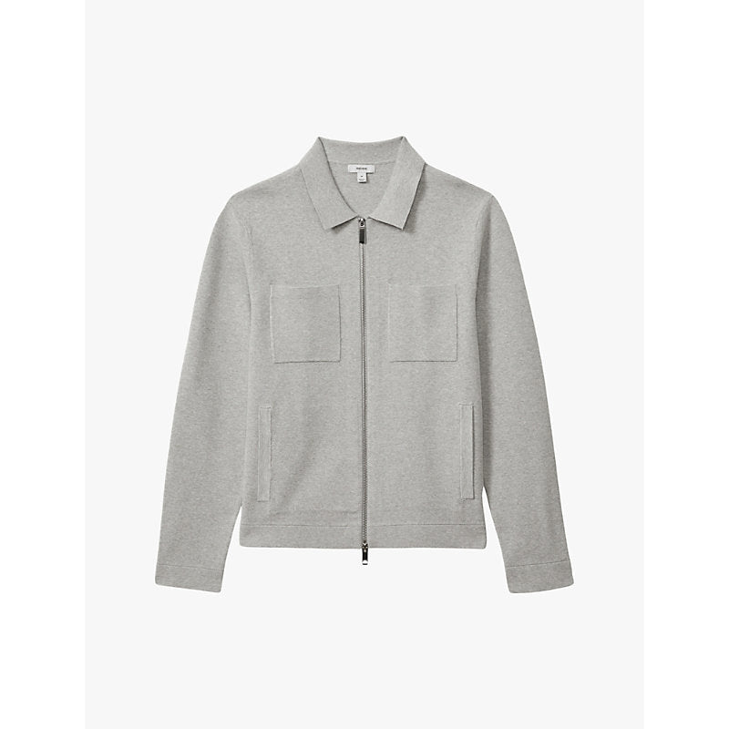  Reiss Rivers regular-fit zip-up knitted cardigan