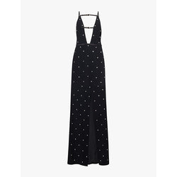 Givenchy Voyou plunge-neck crystal-embellished crepe gown | GIVENCHY