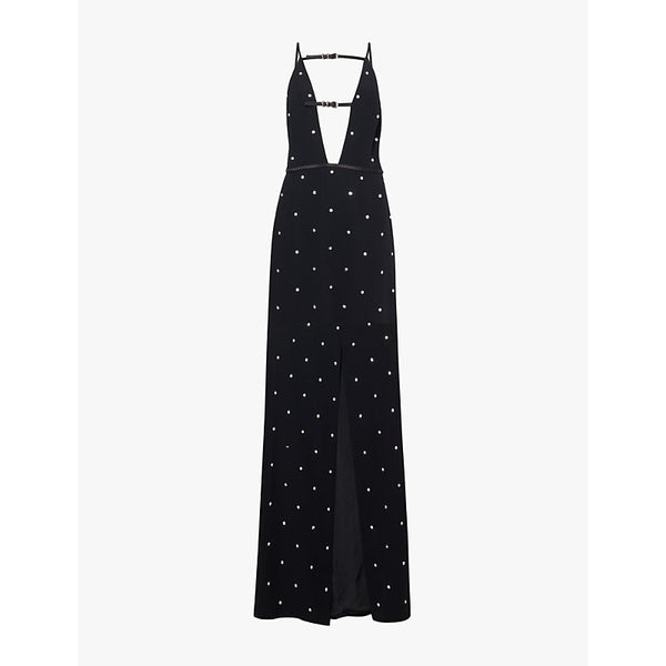 Givenchy Voyou plunge-neck crystal-embellished crepe gown