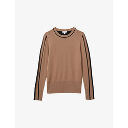  Reiss Annie colour-block slim-fit wool and cashmere-blend jumper