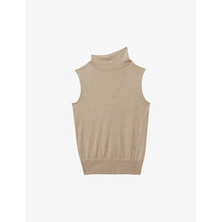  Reiss Harper funnel-neck sleeveless wool top