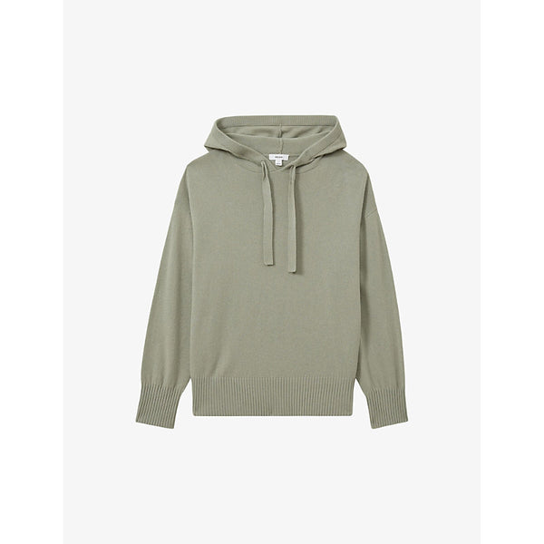  Reiss Sammie relaxed-fit drawstring wool and cashmere-blend hoody