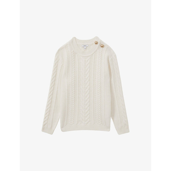  Reiss Libby cable-knitted wool and cashmere jumper