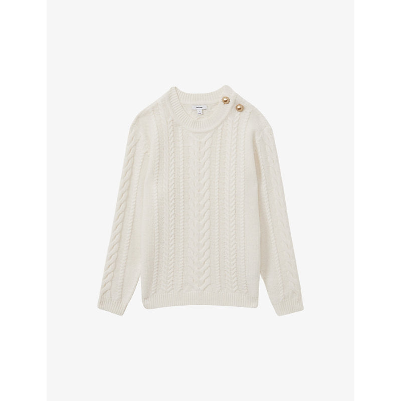  Reiss Libby cable-knitted wool and cashmere jumper