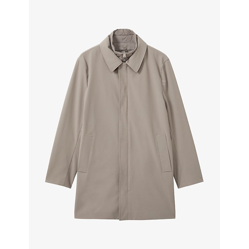  Reiss Logan funnel-neck regular-fit stretch-nylon coat