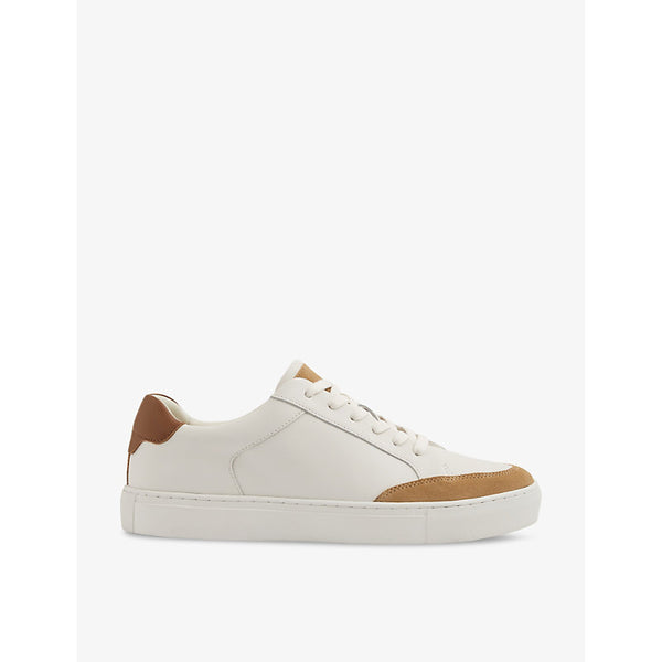 Reiss Ashley logo-embossed leather low-top trainers