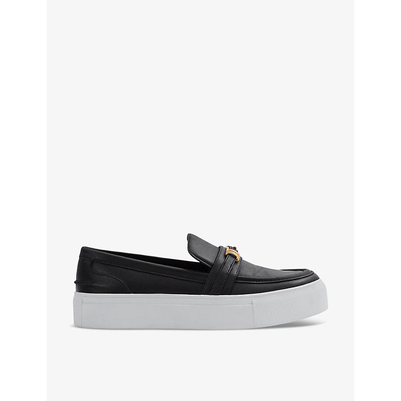  Reiss Adelina hardware-embellished low-top leather loafer trainers