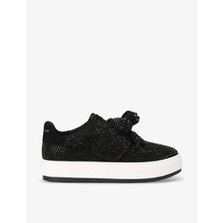 Kurt Geiger London Laney bow-embellished fabric low-top trainers