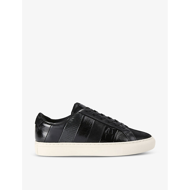 Kurt Geiger London Lane stripe leather low-top trainers | Kurt Geiger London