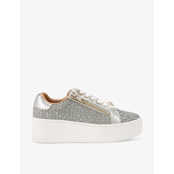 Carvela Connected zip chunky-soled low-top leather trainers