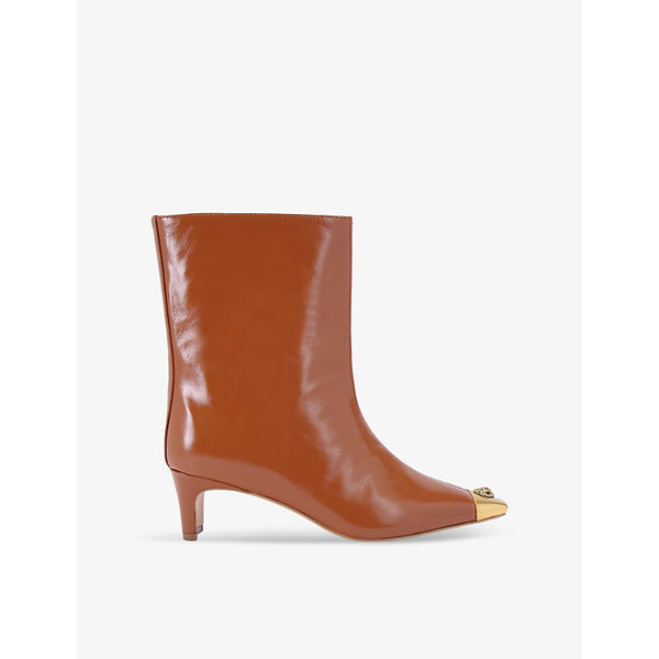 Kurt Geiger London Regent toe-cap heeled patent-leather ankle boots | Kurt Geiger London