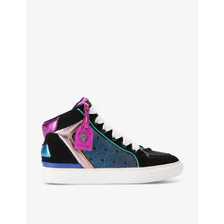 Kurt Geiger London Southbank Tag eagle-embellished leather high-top trainers