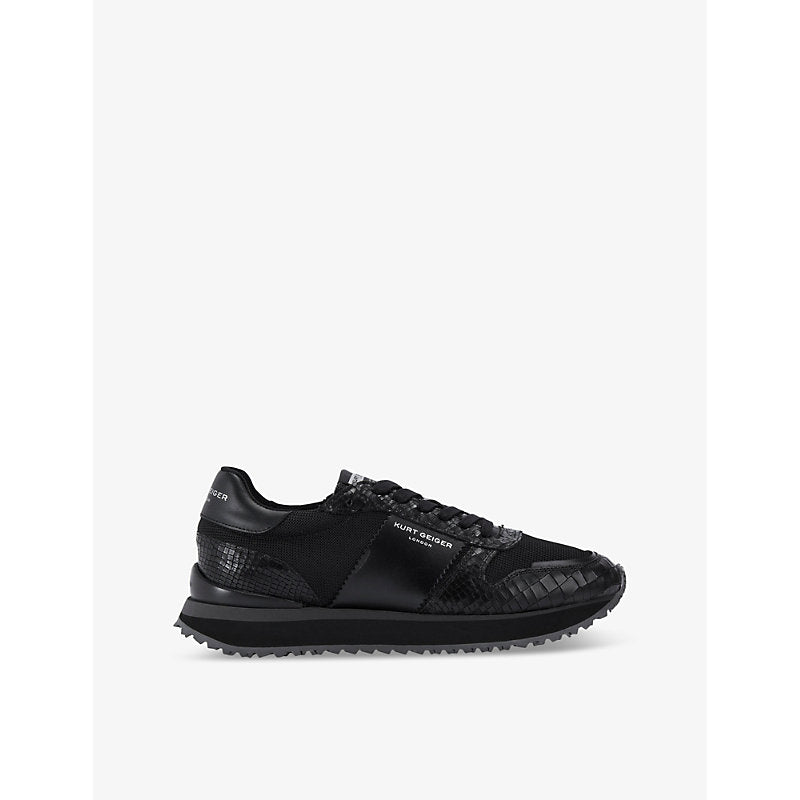 Kurt Geiger London Diego branded leather low-top trainers