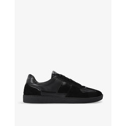 Kurt Geiger London Lloyd logo-embossed suede low-top trainers