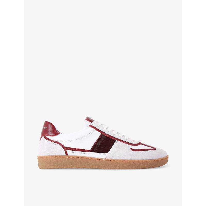 Kurt Geiger London Lloyd contrast-panel suede low-top trainers