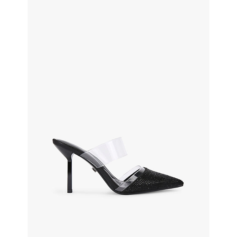 Carvela Hotsox crystal-embellished mesh court heels | Carvela