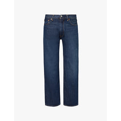  Levis 555 whiskering straight leg mid-rise denim jeans