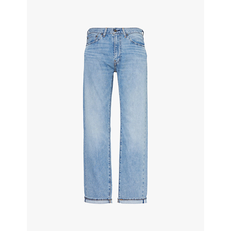  Levis 505 Regular brand-patch straight-leg denim jeans