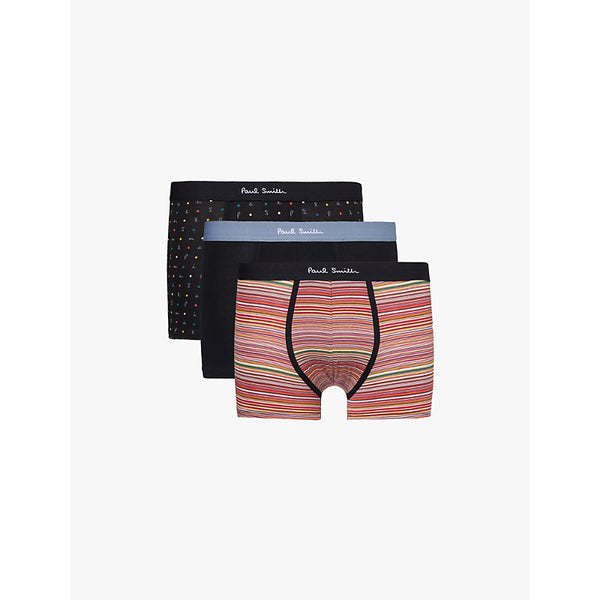  Paul Smith Branded waistband stretch organic-cotton trunks