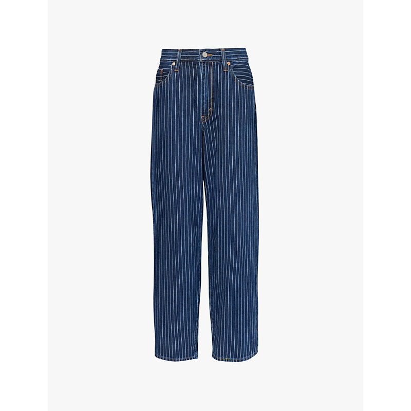  Levis Baggy Dad striped relaxed-fit denim jeans